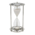 Layla Decorative Hourglass Glass Chambers Silver Aluminum Frame 12 Inch