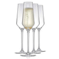 Joyjolt Meille High End Non Leaded Crystal Champagne Glasses Set Of 2 8.2 Ounce Flute Glasses
