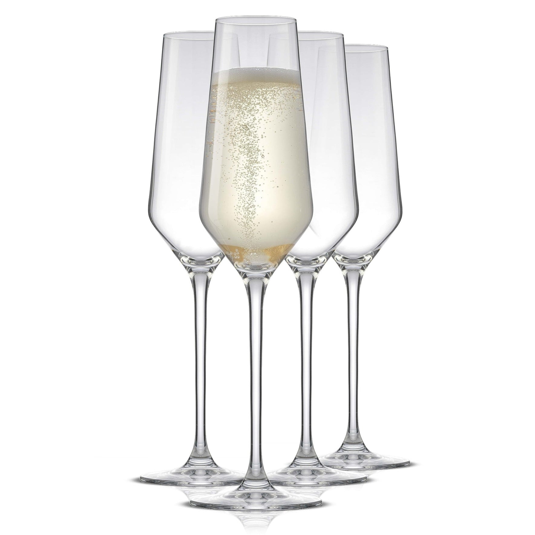 Joyjolt Meille High End Non Leaded Crystal Champagne Glasses Set Of 2 8.2 Ounce Flute Glasses
