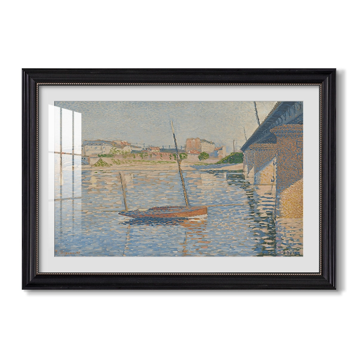 Le Clipper Asnieres 1887 Paul Signac Custom Framed Print