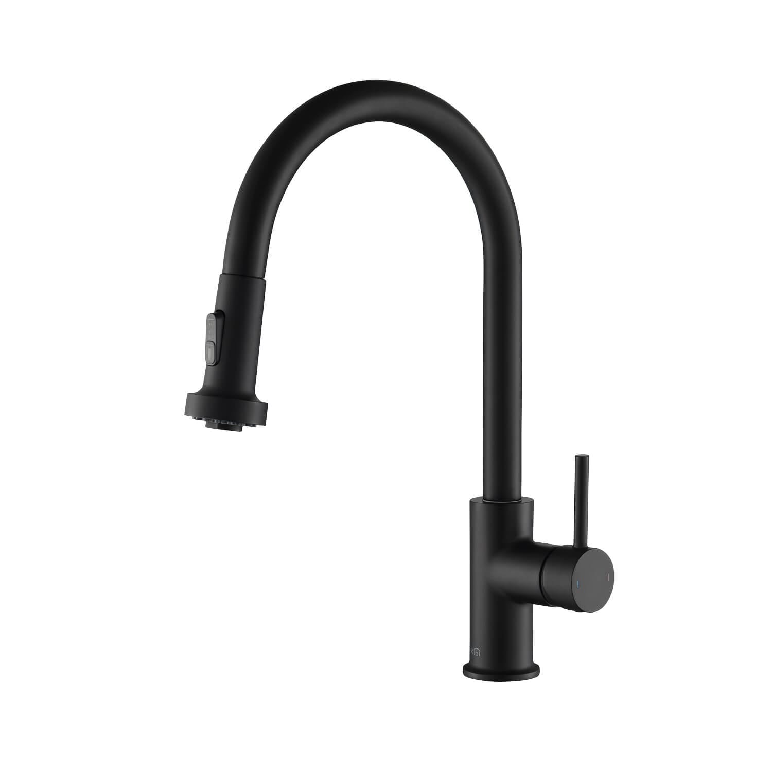 Lead Free Solid Brass Single Level Pull Down Kitchen Faucet With Sprayer