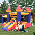 Leadzm Kids Party Inflatable Bounce House Castle Jumper Slide Mesh Walls With Carry Bag 350W Blower Repair Kit