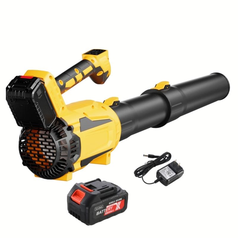 Leaf Blower Cordless 21V Powerful Electric Cordless Leaf Blower With 1 X 4.0Ah Batteries Charger For Lawn Care Patio