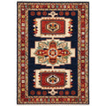 Leander Bohemian Medallions Fringed Wool Blend Area Rug