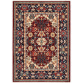 Leander Intricate Medallion Fringed Wool Blend Area Rug