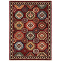 Leander Panel Medallions Fringed Wool Blend Area Rug
