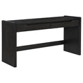 Leandro 2 Drawer Home Office Writing Desk Burnished Black