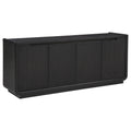 Leandro 72 Inch 4 Door Tv Stand Media Console Burnished Black
