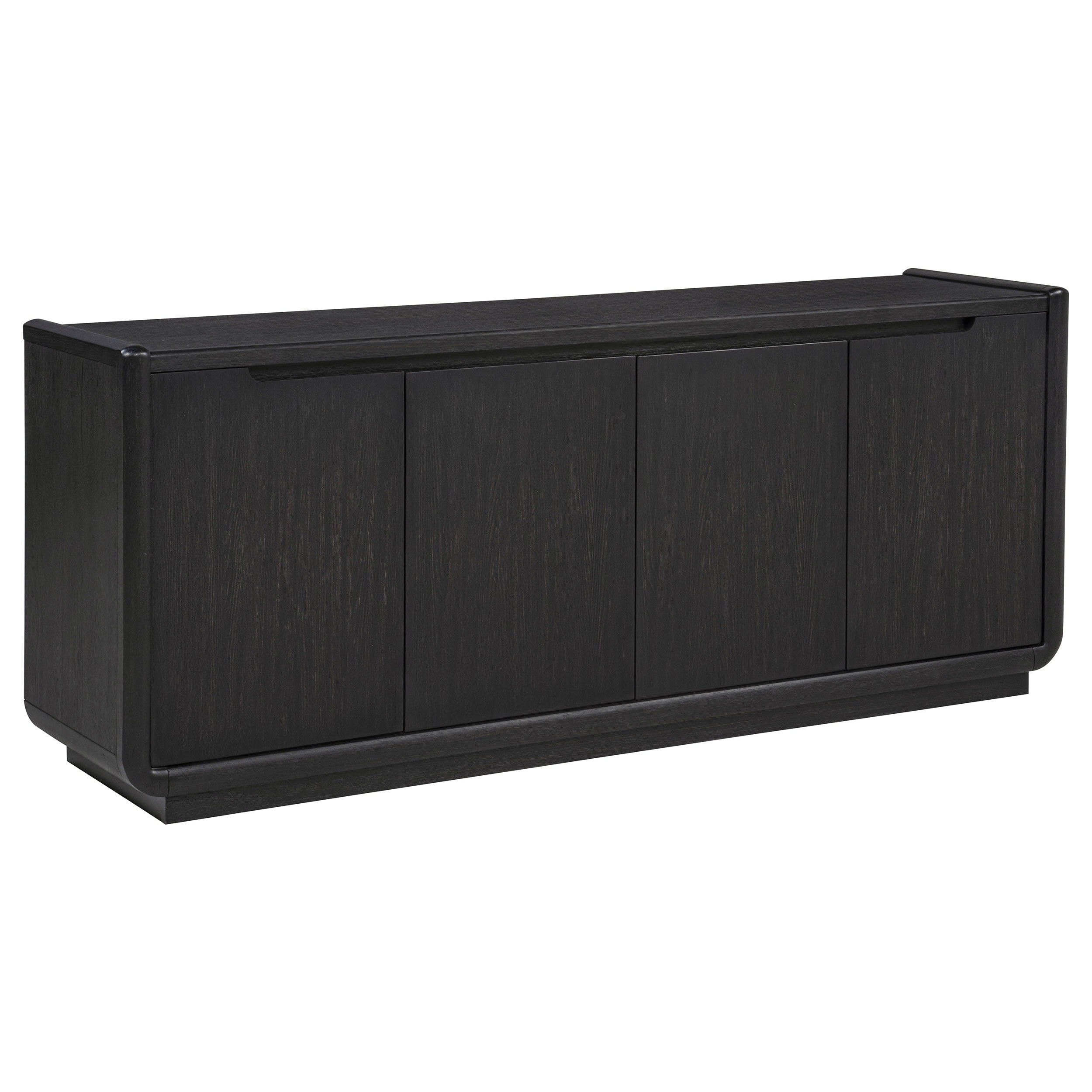 Leandro 72 Inch 4 Door Tv Stand Media Console Burnished Black