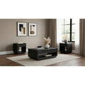Leandro Wood Coffee And End Table Set Burnished Black