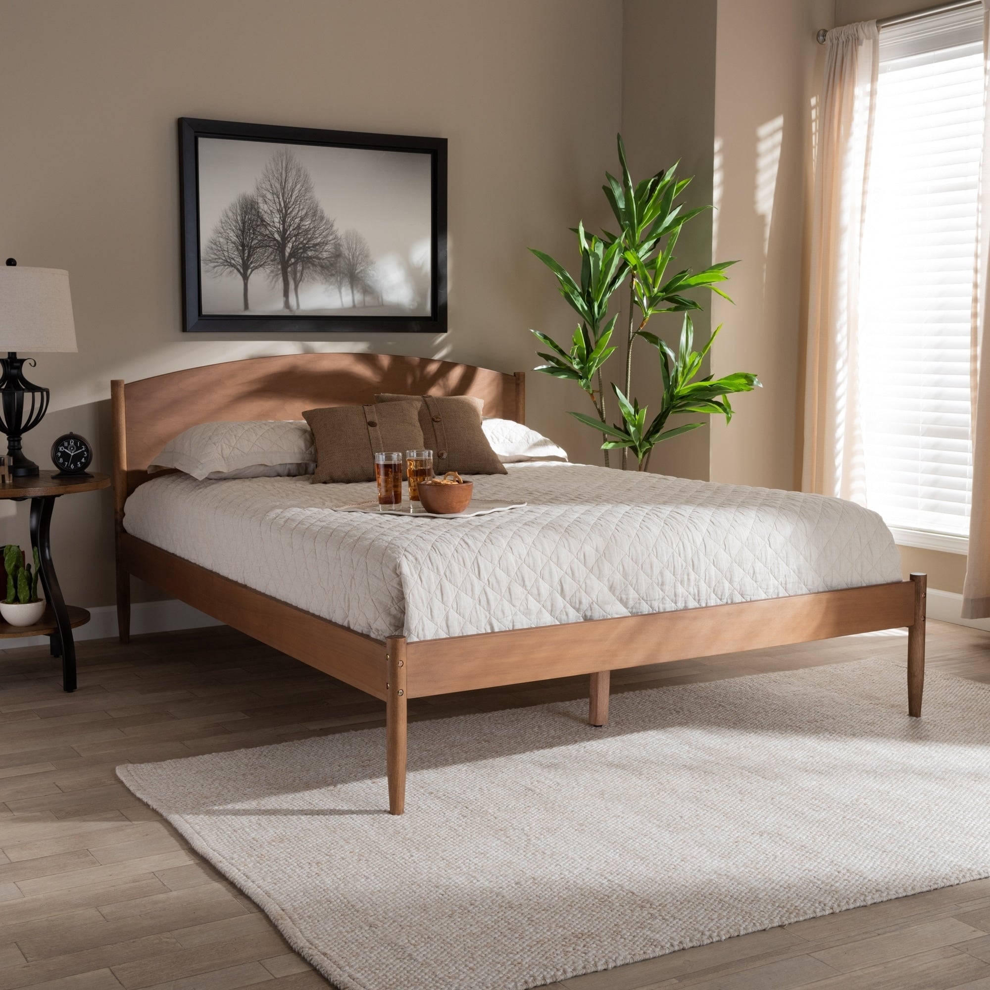 Carson Carrington Taftarod Mid Century Modern Wood Platform Bed