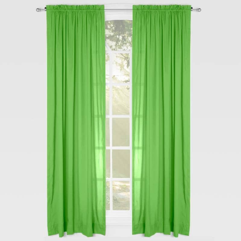 Learning Linens Solid Color 84 Inch Microfiber Rod Pocket Curtain