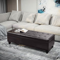 Leather Storage Bench End Of Bed Bench For Bedroom Rustic Dining Bench Brown Vanity Bench Indoor Bench