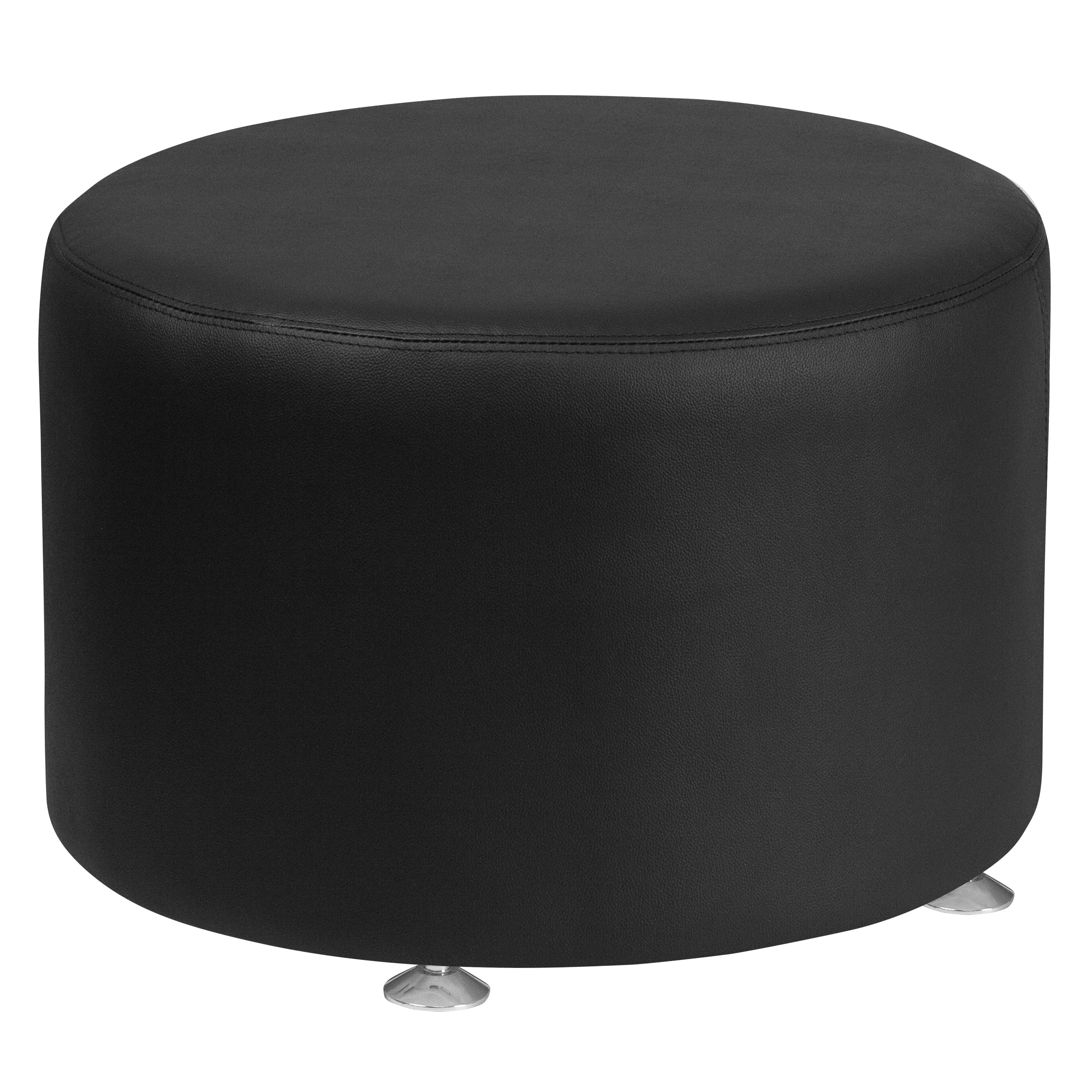 Leathersoft 24 Round Ottoman Reception And Home Office Furniture