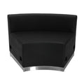 Hercules Alon Series Leather Concave Chair With Brushed Stainless Steel Base