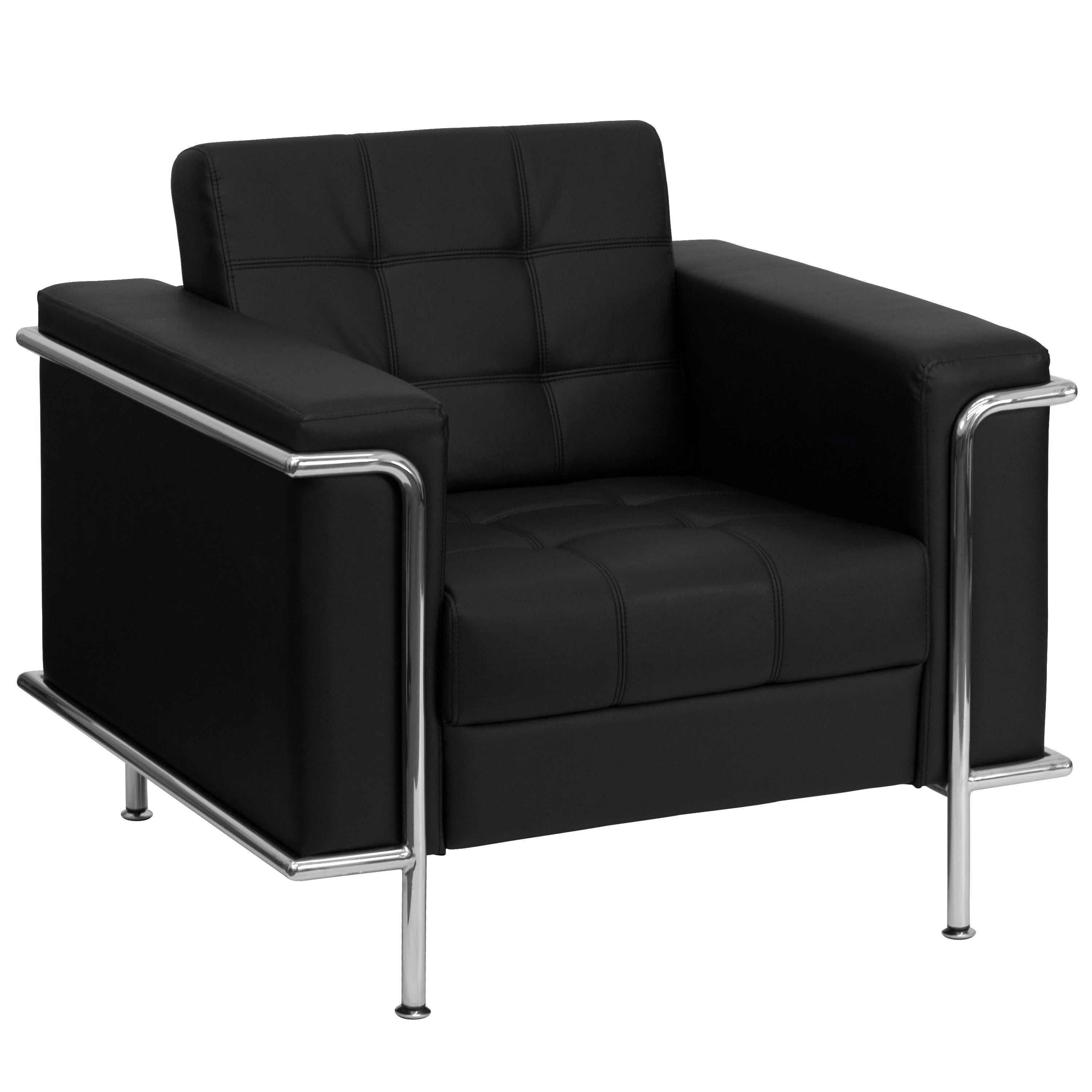 Hercules Lesley Series Contemporary Bonded Leather Chair With Encasing Frame