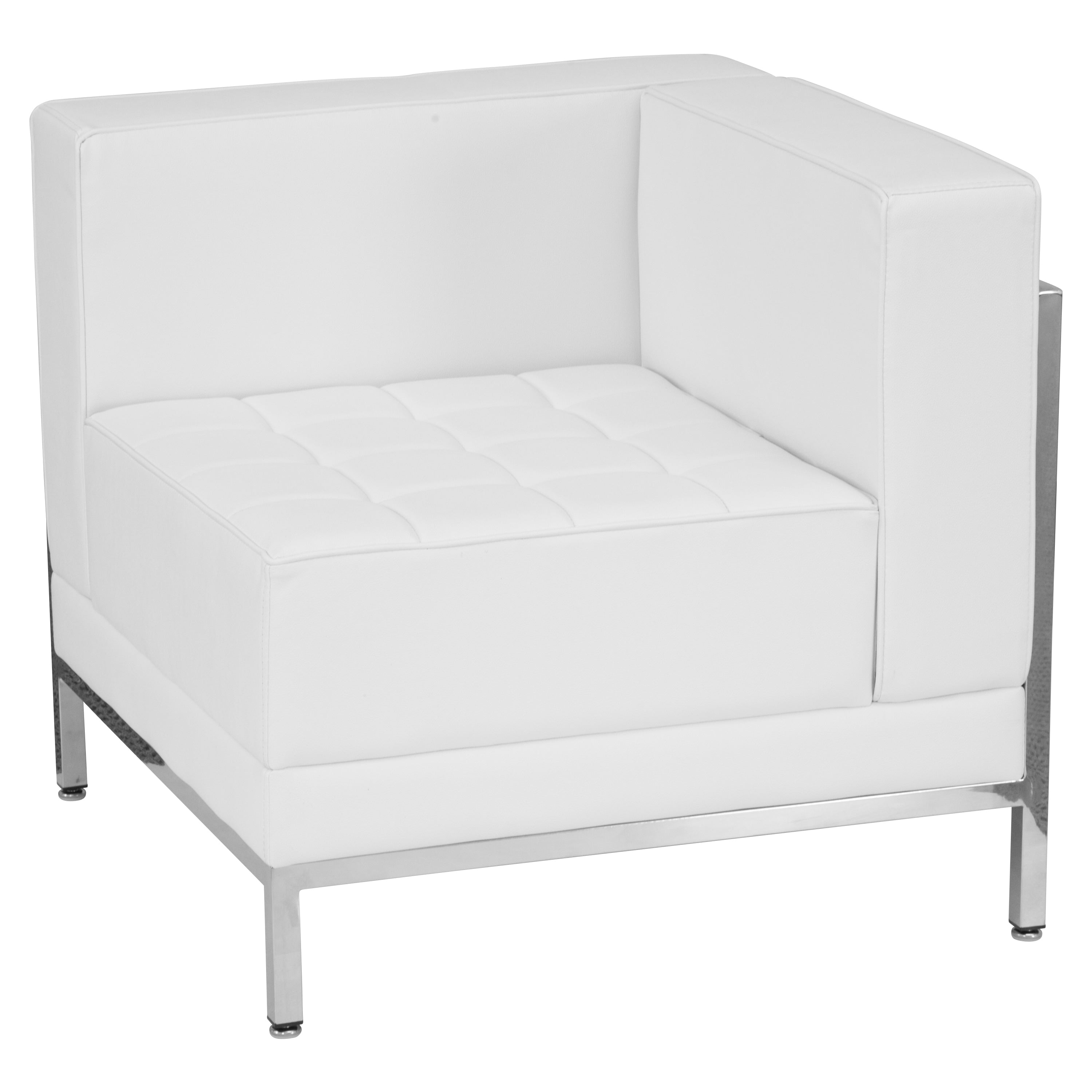Hercules Imagination Series Contemporary Leather Right Corner Chair With Encasing Frame