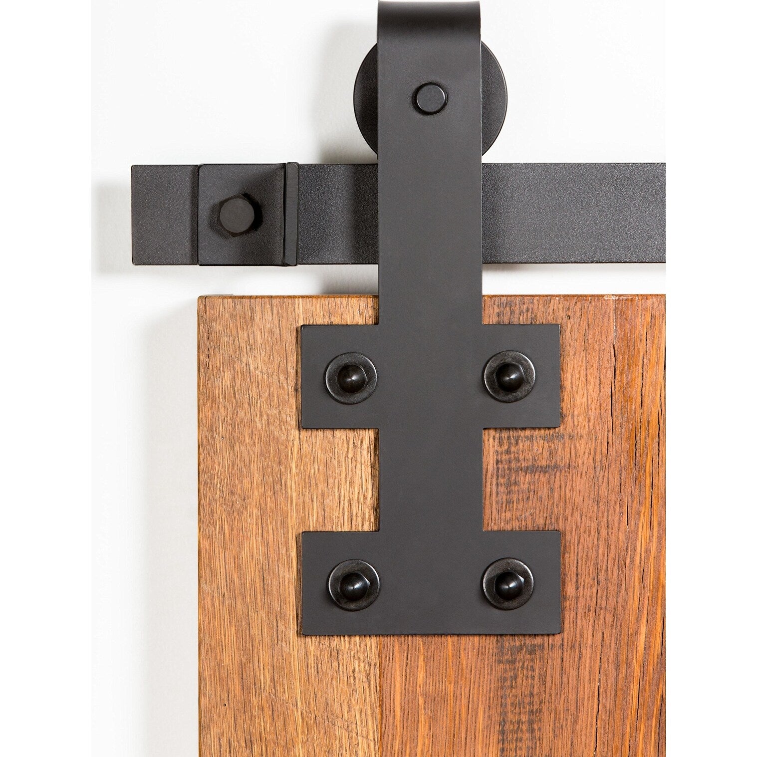 Leatherneck Hardware Fti60K1 142 Premium Series 60 I Shape Style Sliding Barn Door Track And Fitting Set Black