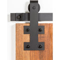 Leatherneck Hardware Fti96K1 142 Premium Series 96 I Shape Style Sliding Barn Door Track And Fitting Set Black