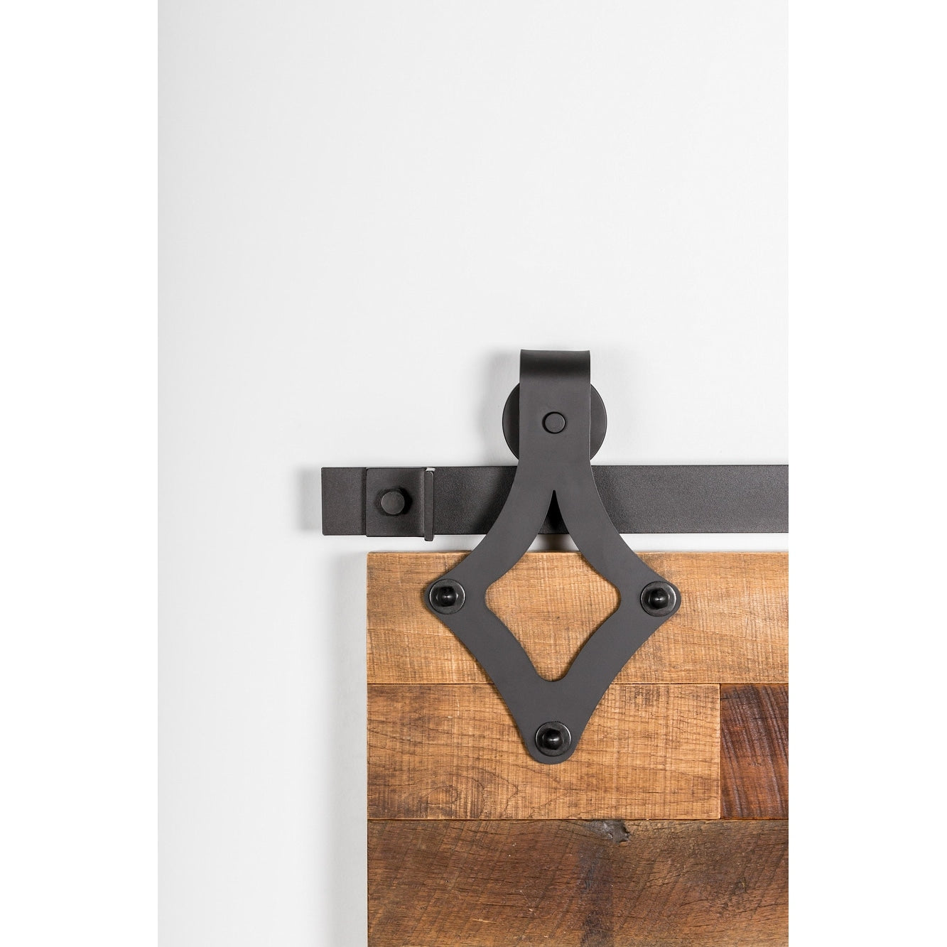 Leatherneck Hardware Ftwtd96K1 142 Premium Series 96 Wide Teardrop Style Sliding Barn Door Track And Fitting Set Black
