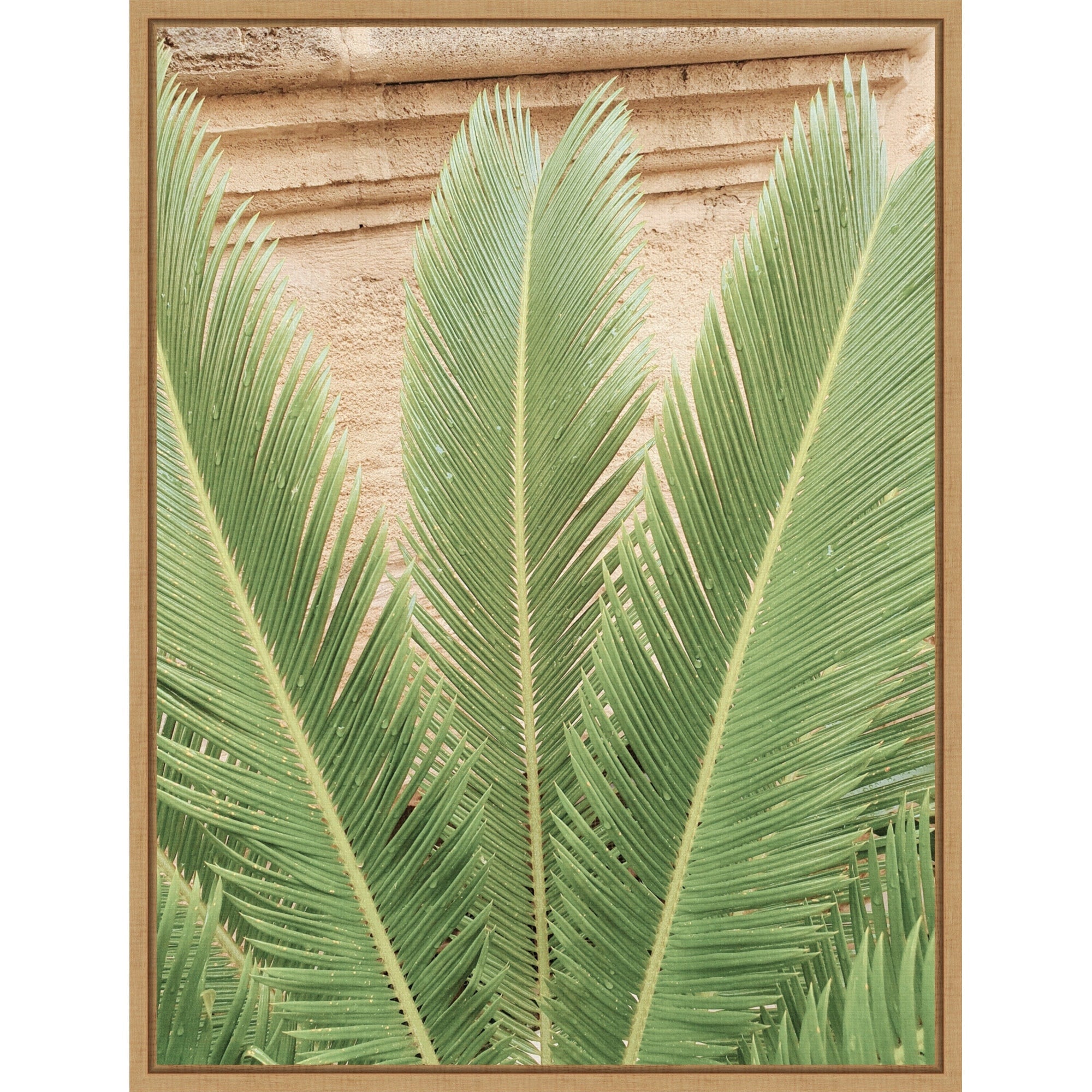 Leaves By Ohkimiko Framed Canvas Wall Art