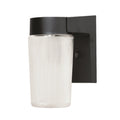 Afx Led Security 1 Light Black Led Outdoor Sconce Clear Prismatic Acrylic Shade