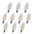 Led E12 Candelabra 3000K 300 Cri80 Es Ul Cul 4W 40W Equivalent 15000Hrs Lm300 Dimmable Input Voltage 120V 10 Pack