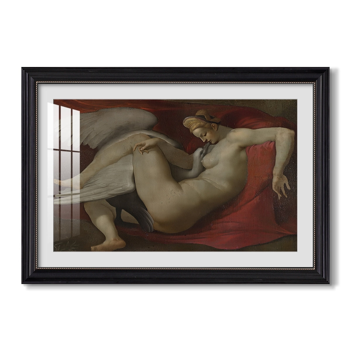Leda And The Swan C 1530 Michelangelo Buonarroti Custom Framed Print