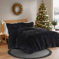 Id Intelligent Designs Leena Shaggy Fur Duvet Cover Set