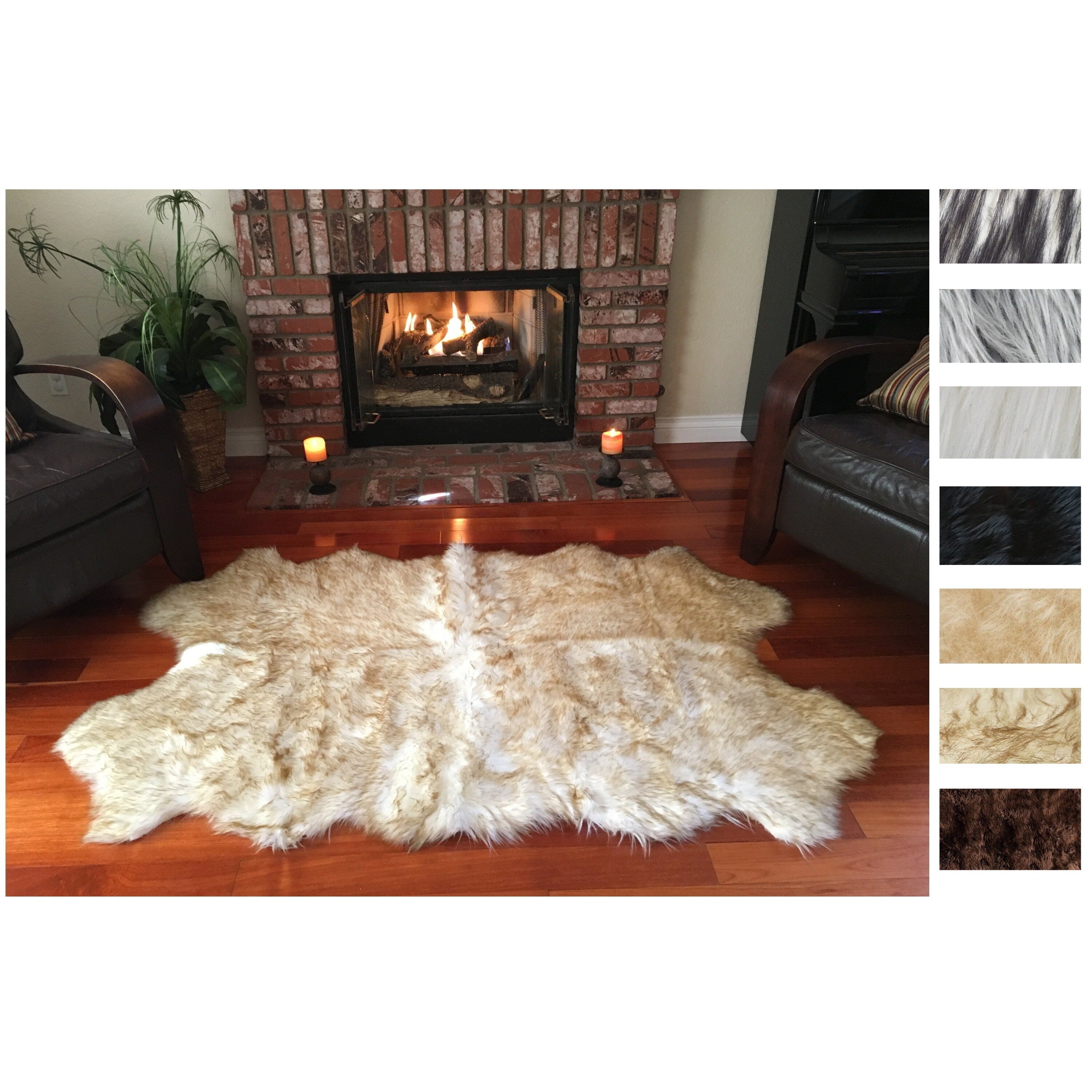 Legacy Faux Sheepskin 4 Pelt Shag Rug 4 X 6