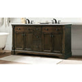 Legion Furniture 61 In. Bathroom Vanity In Antique Coffee With Marble Top
