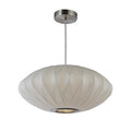 18 In White 1 Light Oval Pendant