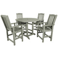 Lehigh 5 Piece Round Counter Height Dining Set
