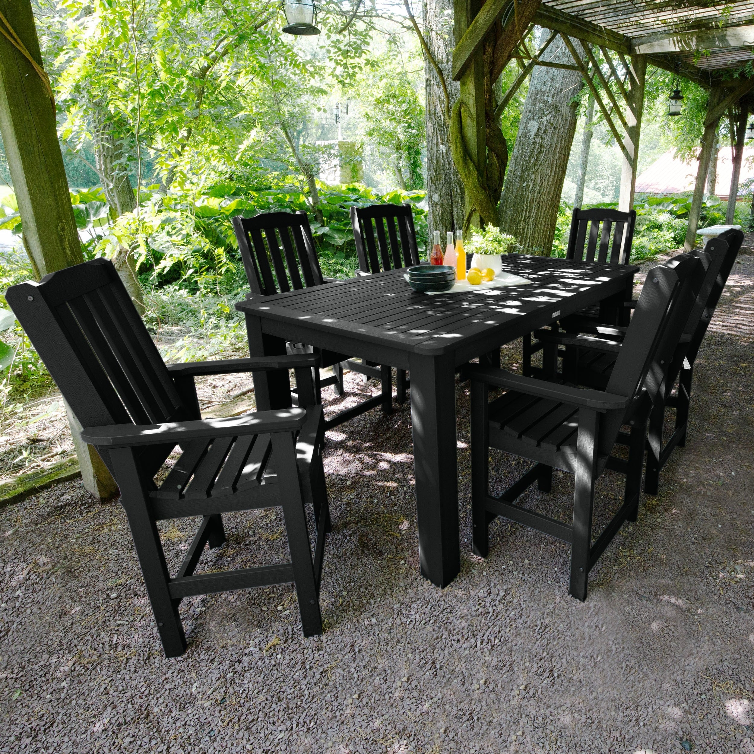 Havenside Home Mandalay 7 Piece Rectangular Outdoor Counter Height Dining Set