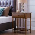 Coastal Nightstand Side Table With Ac Usb Charger