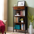 Carbon Loft Peter Mission Oak Mantel Height Bookcase W Drawer