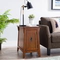 Mission Brown Wood Cabinet End Table