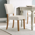 Wood Upholstered Back Dining Chair With Heather Gray Seat Set Of 2