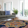 Calliope Bohemian Steel Blue Hand Tufted Area Rug 8 X 11