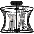 Leiland 4 Light Semi Flush Mount In Matte Black