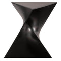 Leisuremod Quinzy Modern Vanity Stool Side Black Table