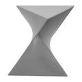 Leisuremod Quinzy Vanity Stool Side White Table