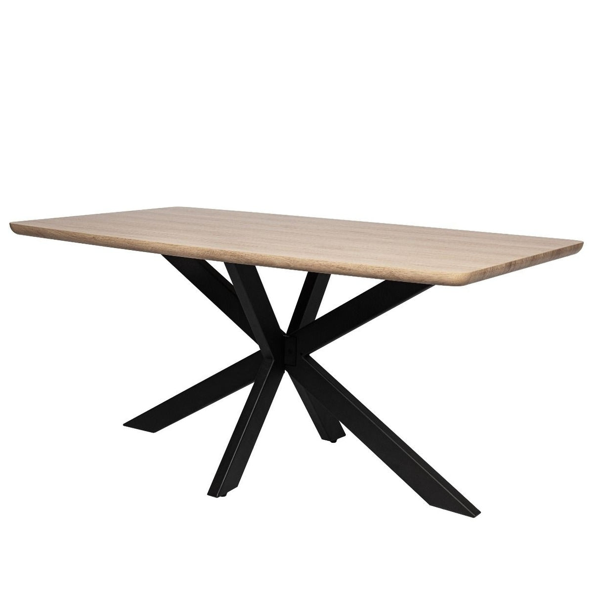 Leisuremod Ravenna X Pedestal Metal Wood Rectangle Dining Table 63