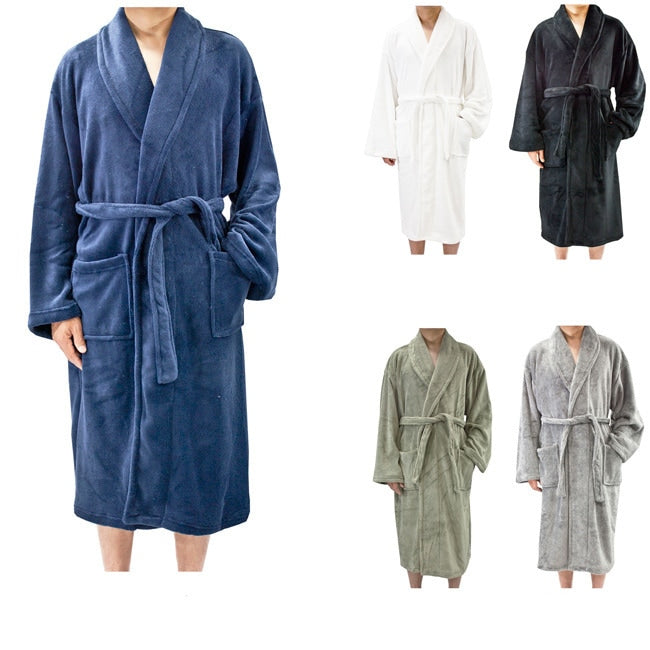 Leisureland Mens Coral Fleece Spa Bath Robe