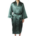 Leisureland Mens Elastic Satin Charmeuse Long 48 Kimono Robe