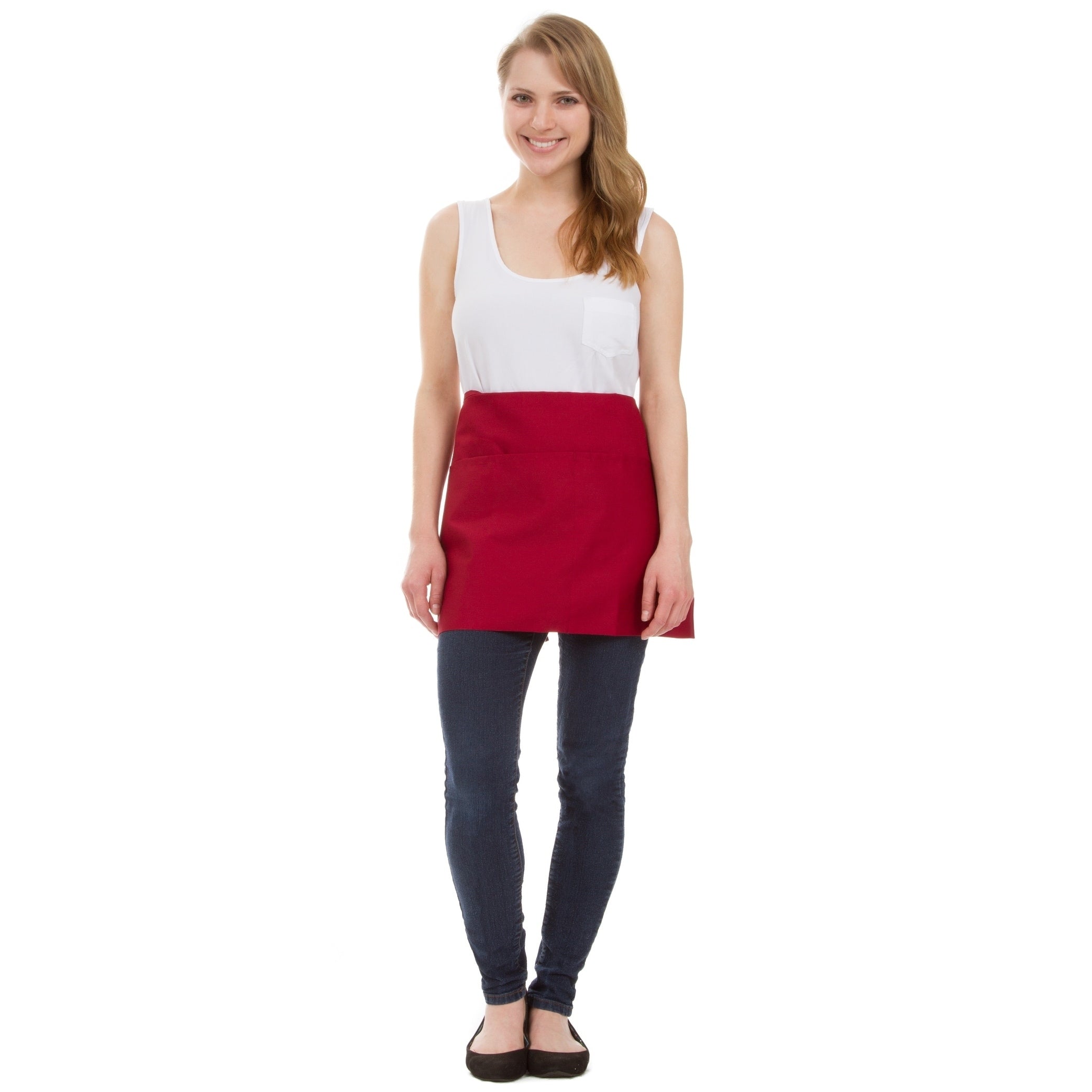 Leisureland Utility Waist Length Adjustable Pocket Kitchen Apron