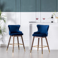 Leland Fabric Upholstered Counter Height Wingback Stools Set Of 2
