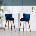 Leland Fabric Upholstered Wingback Bar Stools Set Of 2
