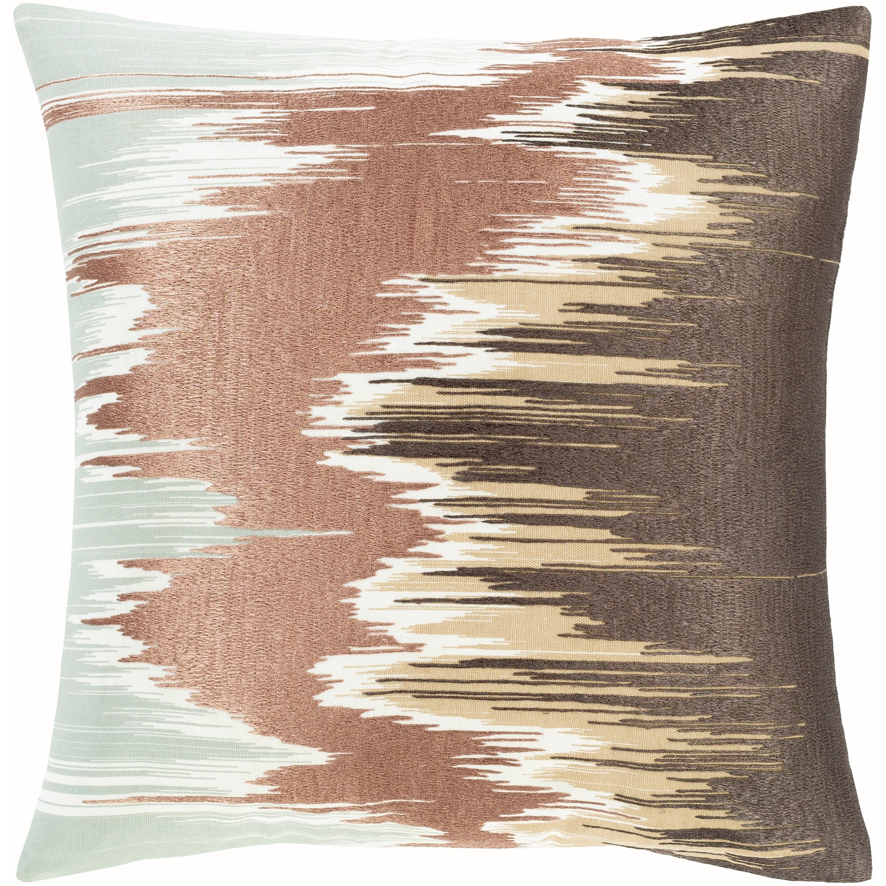 Lena Modern Hand Embroidered 22 Inch Throw Pillow Cover