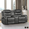 Lenci Double Glider Reclining Love Seat With Center Console Receptacles And Usb Port